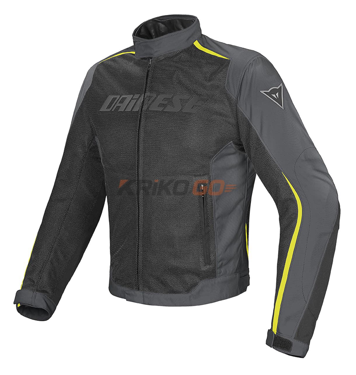 Dainese Hydra Flux Black Dark Gull Grey Fluo Yellow D-Dry Mont