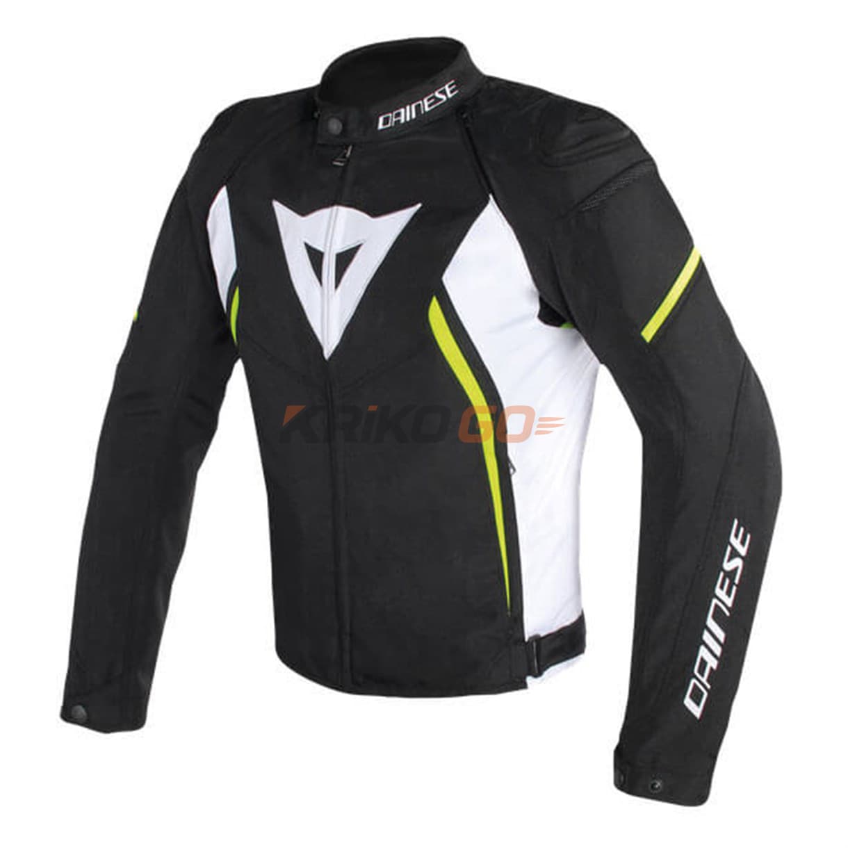 Dainese Avro D2 Black White Yellow Fluo Tekstil Mont