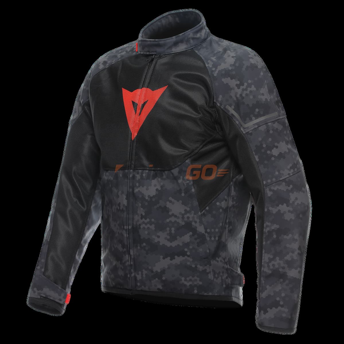 Dainese İgnite Camo Gray Black Fluo Red Air Tekstil Mont