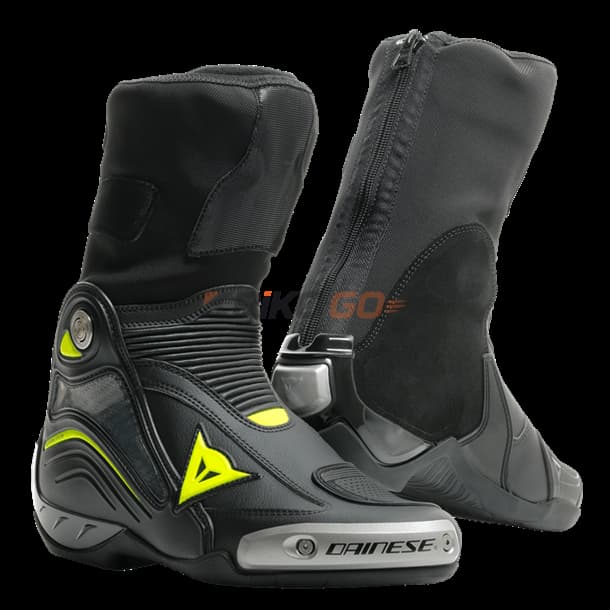 Dainese Axial D1 Black Yellow Fluo Deri Bot