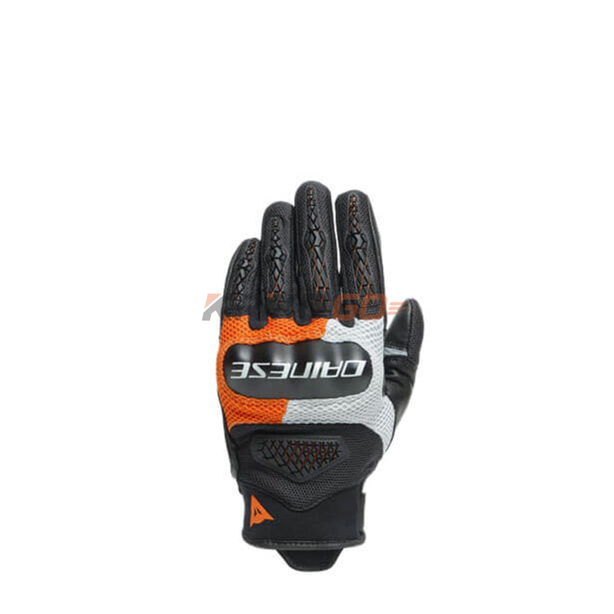 Dainese Explorer 2 Glacier Gray Orange Deri Motosiklet Eldiveni