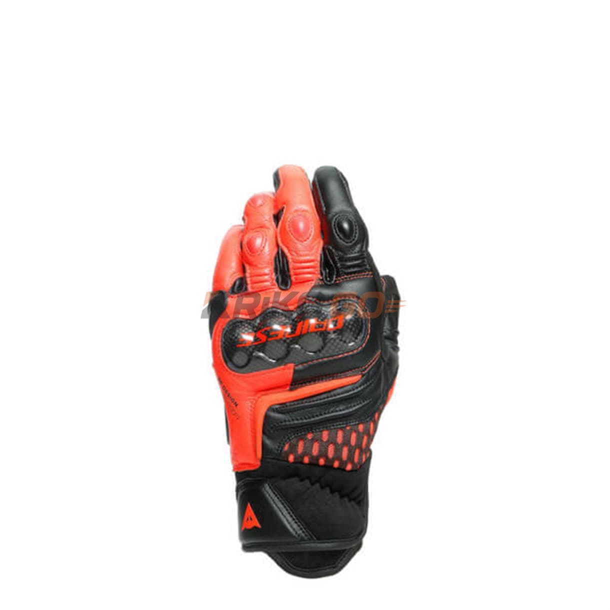 Dainese Carbon 3 Short Deri Eldiven Black Red