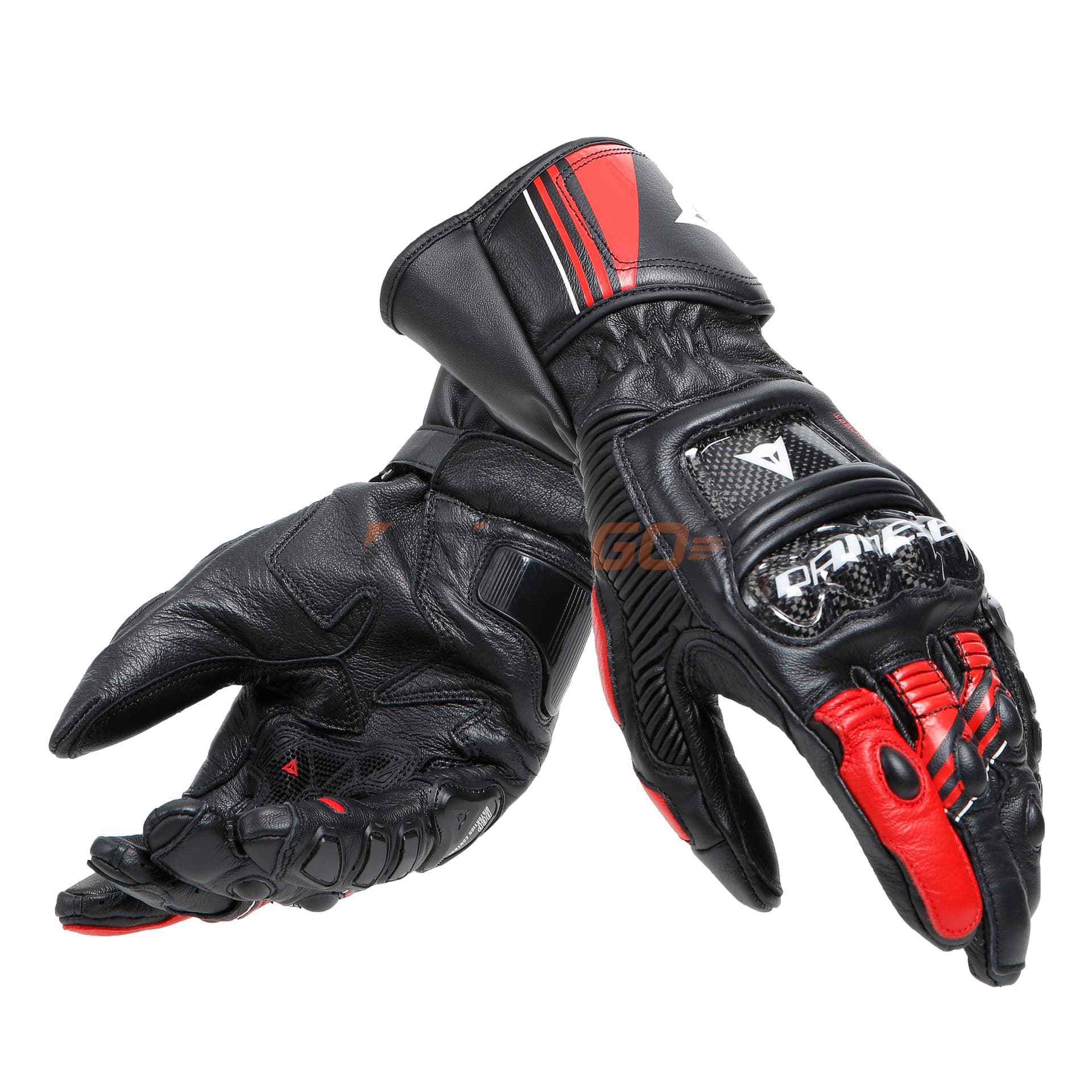 Dainese Druid 4 Black Lava Red White Deri Eldiven