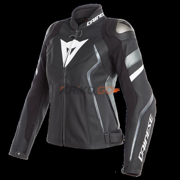 Dainese Avro Black Matt White Kadın Deri Ceket