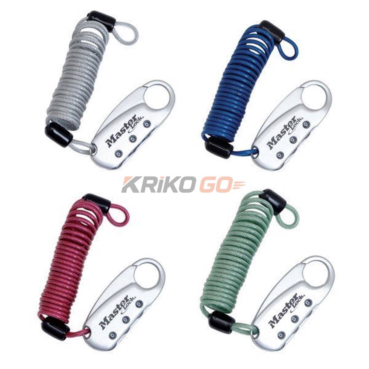 Masterlock Seyahat/Spor İçin Çelik Kablo Kilidi