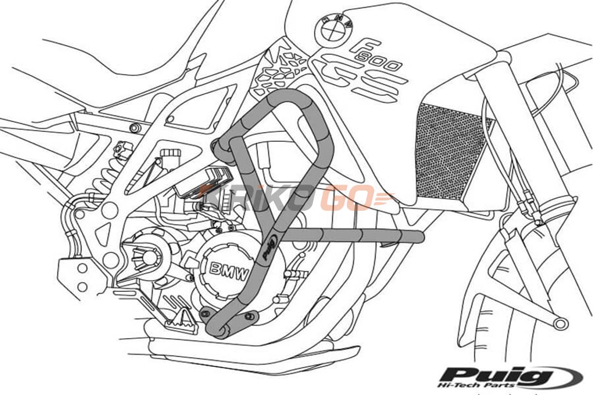 Puig 20443N Yamaha Mt-07 Tracer 2020 Koruma Demiri - Siyah