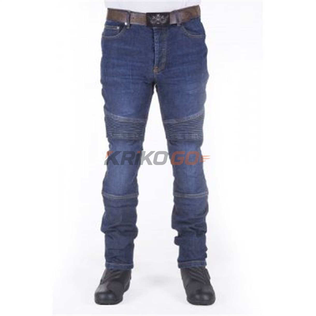 Motobike Jeans 6005 Diz Körüklü Lacivert Aramid Korumalı Motosiklet Kot Pantolon