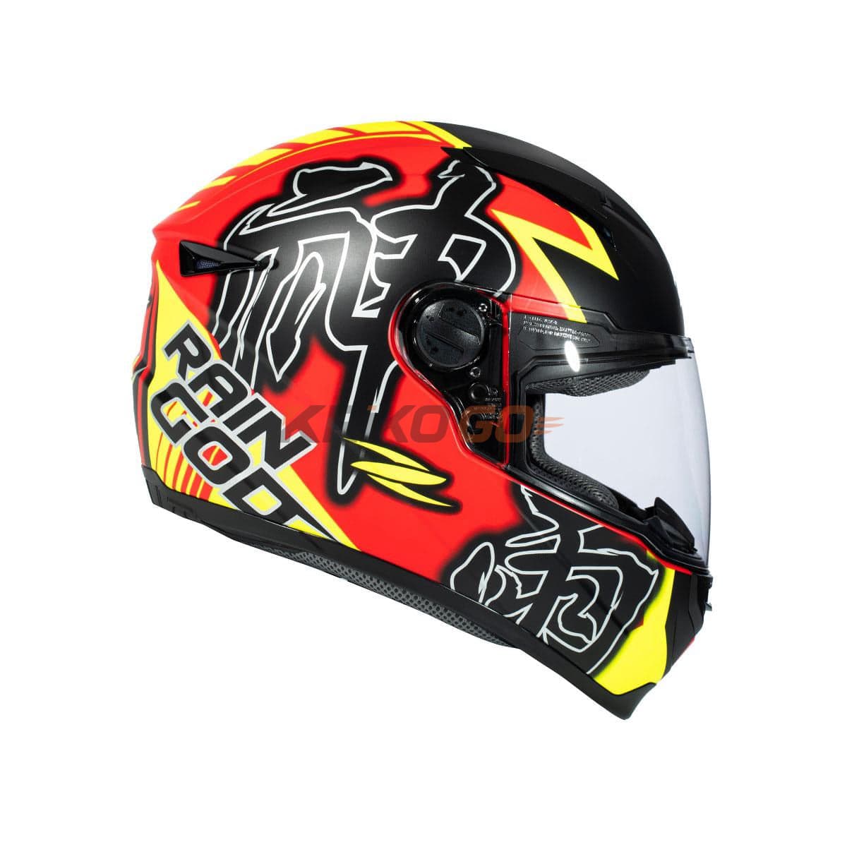 Zeus ZS-811A AL31 Matt Red Fluo Yellow Kapalı Kask